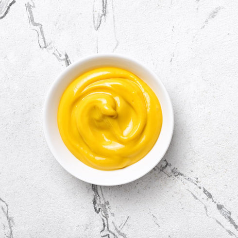 (7.2 Olive & Vine Yellow Mustard Ground, Tangy Flavor, For Sauces & Dressings, Rich Tradition, Authentic Taste