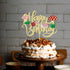 Kaoenla Mushroom Cake Topper- Glitter Mushroom Birthday Cake ToppersMushrooms and flowers in spring, the themeGirls