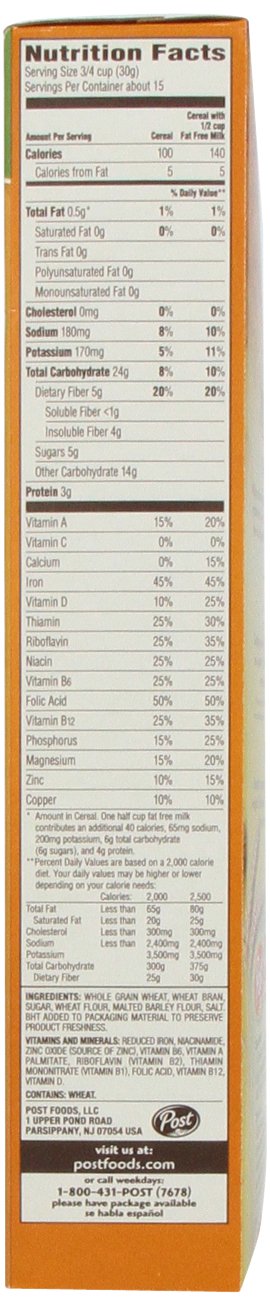 Bran Flakes 16 oz Post Cereal