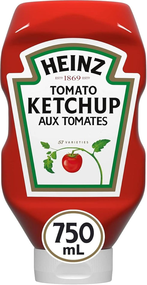 Heinz Tomato Ketchup, 750mL/25oz., Bottle, {Imported from Canada}