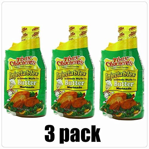 Tony Chachere's Injectable Creole Style Butter Marinade, 17 Fl Oz., (Pack of