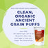 100% (5 oz) powbab Puffed Amaranth - Organic Amaranth Popped in USA Whole Puffs. Good Protein Source, No Oil or Salt
