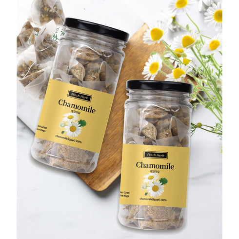 SHINSUN YAKCHO 20 0.7oz Chamomile Tea Teabags in a Plastic Bottle Warm Tea Korean Tea/