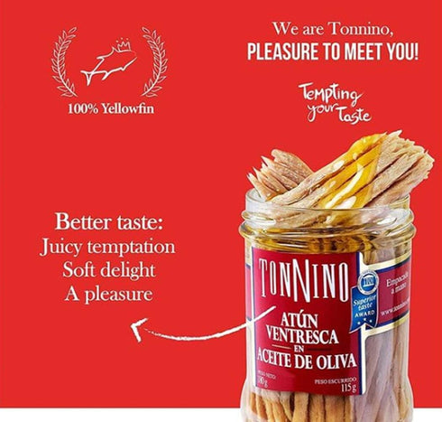 4OZ (6PK) Tonnino Tuna Ventresca in Oil