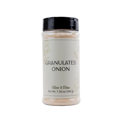 Olive & Vine Granulated Onion, Savory Flavor, Seasoning for Soups, Stews, and