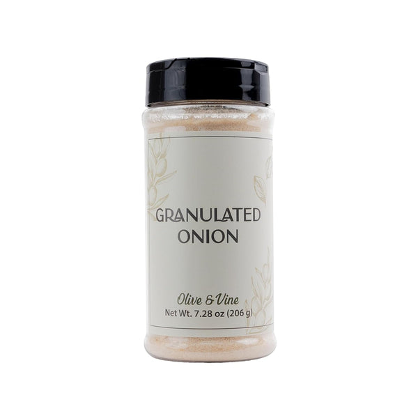 Olive & Vine Granulated Onion, Savory Flavor, Seasoning for Soups, Stews, and