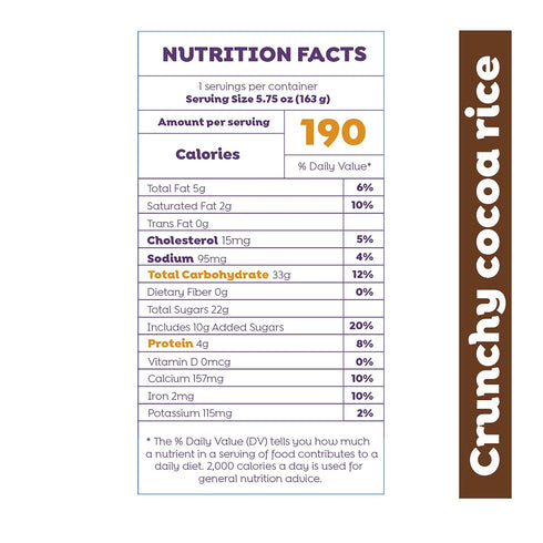 Pack 12, 5.78 Oz BON YURT ALPINA - of - Flip Yogurt with Cocoa Rice Krispies Cereal Cups - Breakfast Food Cereals