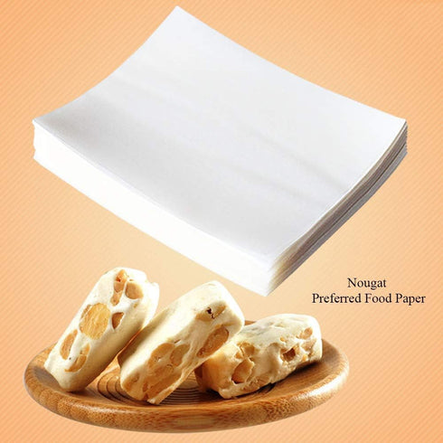 1000 Sheets Edible Glutinous Rice Paper Candy Wrapping Wafer Paper for Candy and Chocolate Making, 3.15x2.36 Inches