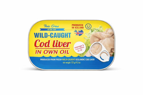 Foie Gras of the Sea Icelandic Wild Caught Cod Liver - Canned