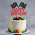 Sparkling Checkered Flag Cake Topper for Racing-Themed Birthdays