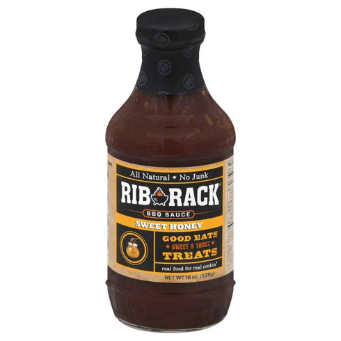 Rib Rack BBQ Sauce Sweet Honey 19 Oz (Pack of 2)