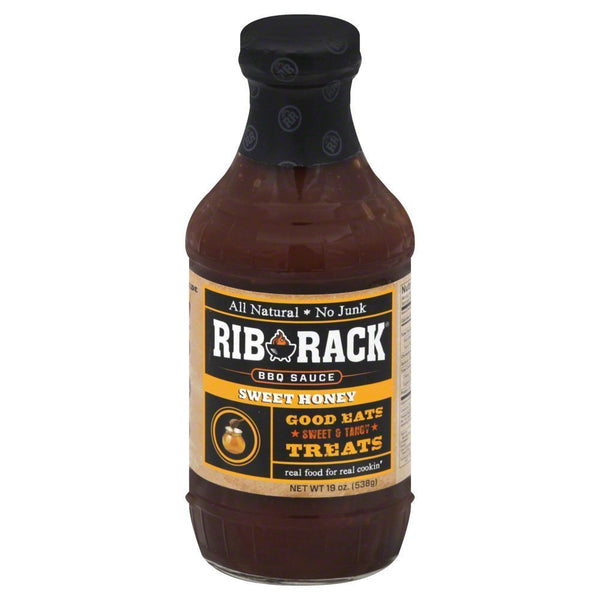 Rib Rack BBQ Sauce Sweet Honey 19 Oz (Pack of 2)