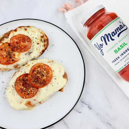 Pack (2) Yo Mama's Foods Keto Tomato Basil Pasta Sauce - of - No Sugar Added, Low Carb, Low Sodium, Vegan, Gluten Free