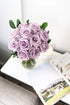 Dozen From You Flowers - One Purple Roses with Glass Vase | Fresh Flower Bouquets for Birthday, Anniversary, Get Well