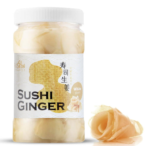 Fusion Select Sushi Ginger - Natural Sliced Gari, 12 oz, Pickled Ginger for Sushi, No MSG, Non-GMO