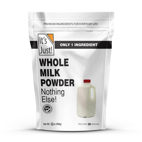 It's Just - Whole Milk Powder, 2lbs, rBST/rBGH Hormone Free, Shelf Stable,