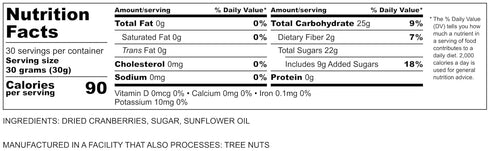 2 (32 oz) Dried Cranberries Original Pound Batch Tested Gluten & Peanut Free | Resealable Bag | High in Antioxidant |