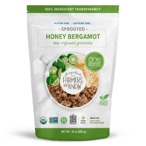 One Degree Organic Foods, Granola Tea Infused Honey Bergamot Organic, 10 Ounce
