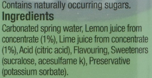 Morrisons 1 No Added Sugar Sparkling Lemon and Lime Spring Water, L