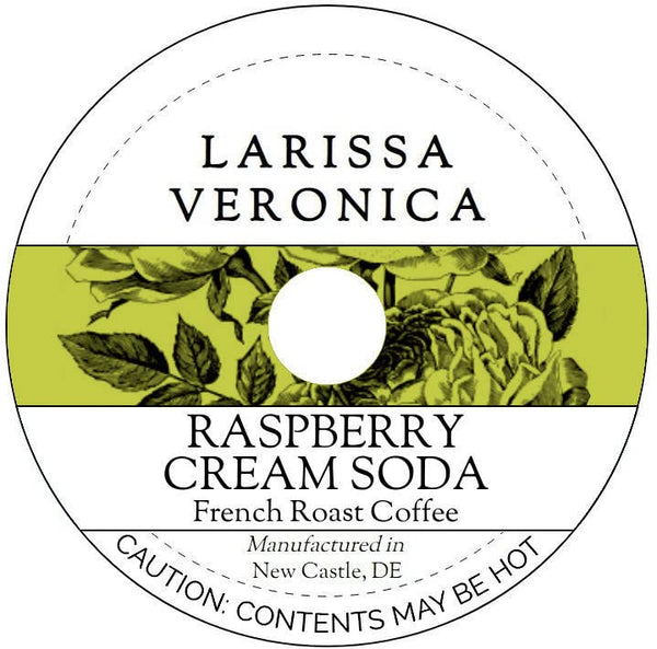 Larissa Veronica Raspberry Cream Soda French Roast Coffee (Single Serve K-Cup Pods) (Gourmet, Naturally