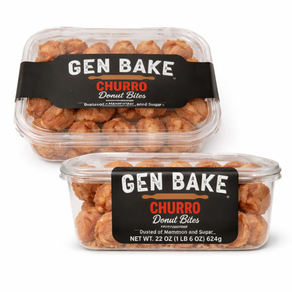 Pet4Homy Gen Bake Churro Donut Bites Pack of 2, Cinnamon Sugar Dessert Bites,