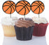 JANOU Basketball Sports Cupcake Toppers, Cake Picks Decoration for Birthday, Baby Shower, Wedding Party, Pack of 20