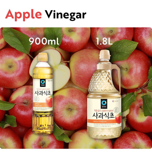 900ml) Chung Jung One O'Food Premium Korean Vinegar, Kitchen Essential Pantry Staple, Perfect for Salads (Apple