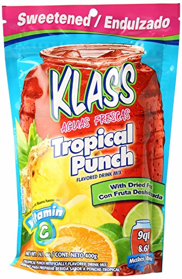 Klass Tropical Punch Flavored Drink Mix with Dried Fruit (Pack of 2)