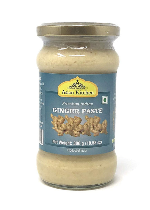 Asian Kitchen Ginger Cooking Paste, 10.5oz (300g) Glass Jar, Vegan, Gluten Free, NON-GMO, Indian Origin