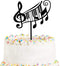 XUZHAN Music Notes Birthday Cake Topper 3PCS Musical Notes Acrylic Cupcake Toppers for