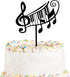 XUZHAN Music Notes Birthday Cake Topper 3PCS Musical Notes Acrylic Cupcake Toppers for