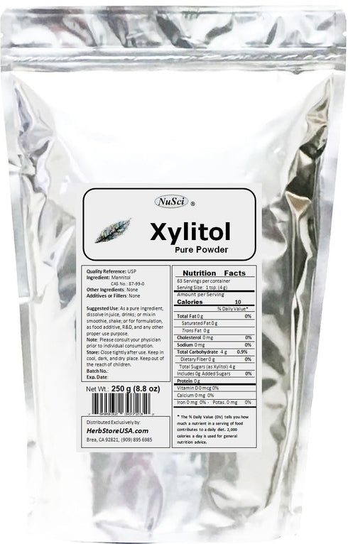 NuSci (2270 (5.0 lb)) Xylitol Powder Pure Form an alternative to sugar grams