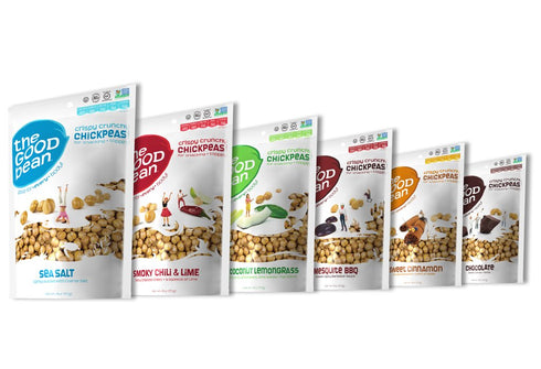 The Good Bean Crunchy Chickpeas, Sea Salt - Gluten Free, 6 Ounce