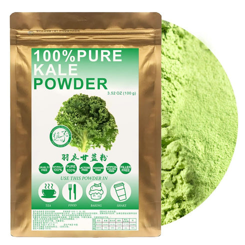 Plant Gift Kale Powder 100g/3.52oz 100% Natural Pure Natural Food Coloring, Great for Baking,