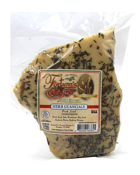 14-16 oz Fortuna's Guanciale - All Natural Pork Jowls, Hand Made in USA, approx hand cut pieces. Cured Meat