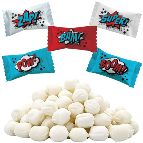 Fruidles Superhero Buttermints Candies, Fat-Free After Dinner Mints, Kosher Certified, Individually Wrapped (55 Pieces)
