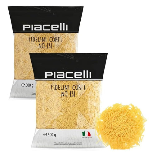 Piacelli Short fidelini pasta - Protein Pasta Made from Fine Durum Wheat Semolina
