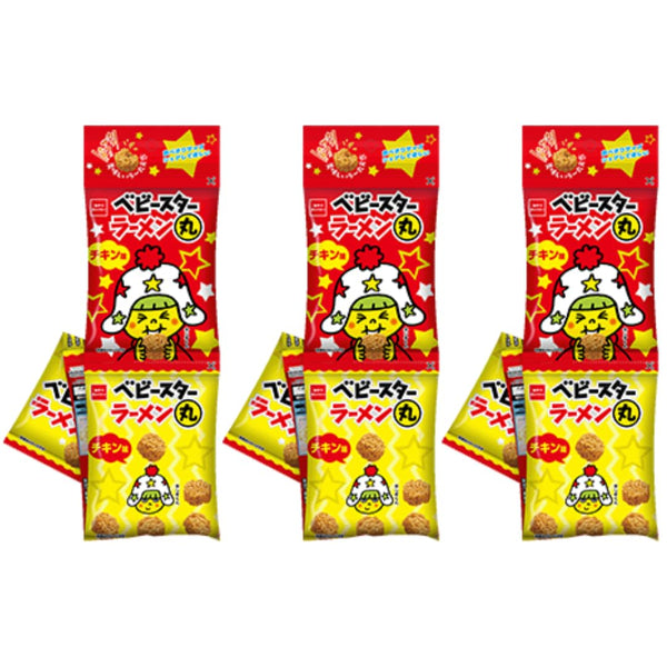 Senka Baby Star Ramen Mini Chicken Taste Fried Noodle Ball Snack 16g 4Bags