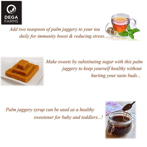 DEGA FARMS 200GM 100% Premium Pure Palm Jaggery - | Made with Pure, Organic & Natural Ingredients - Sedex Certified