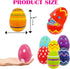 Chochkees 100-Pack 2.3" Inch Printed Easter Eggs Fillable with Hinge Bulk Colorful Painted Plastic Easter Eggs, Perfect
