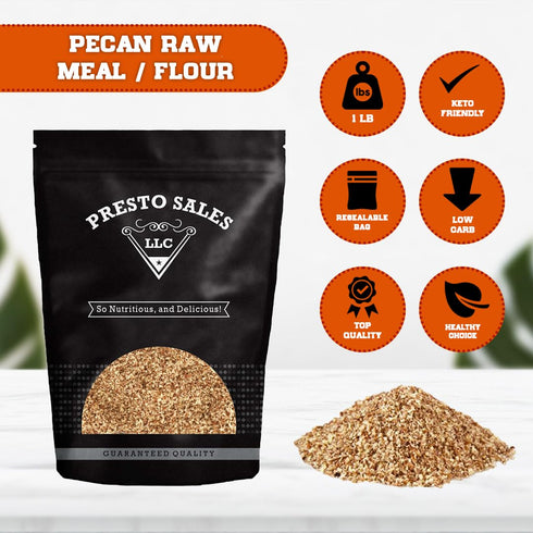 1 lb. (16 oz.) Pecan, "Tasty and Delicious" Fancy Raw Meal/Flour, Convenient, Healthy, Great Flavor, Finely Ground