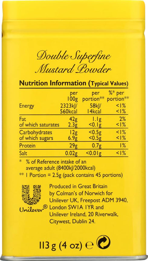 4 oz (113 g)(pack 2) Colman's, Double Superfine Mustard Powder