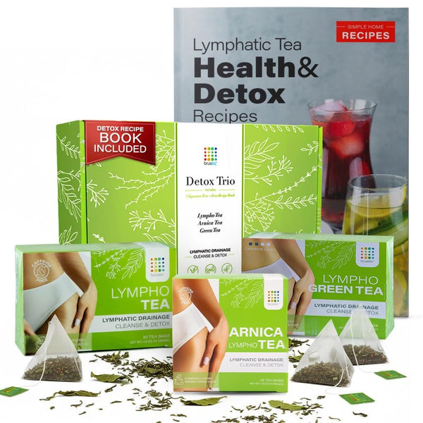 Lymphatic Drainage Tea Kit: Arnica Tea Bundle with Lympho Tea, Green Tea,