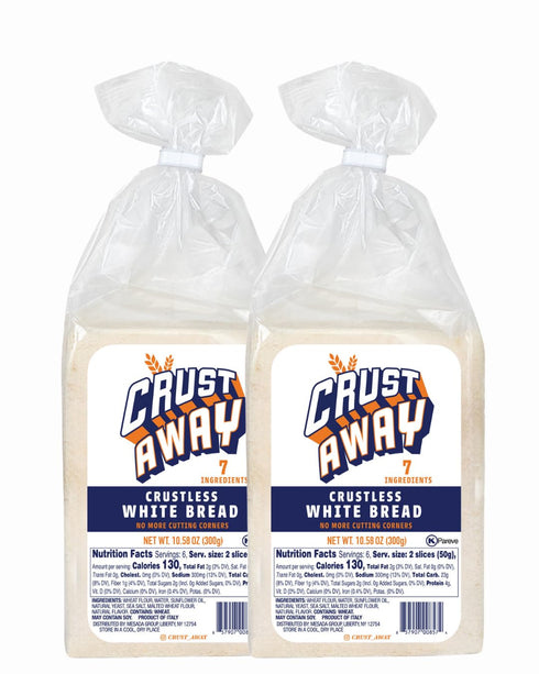 CRUST AWAY Crustless Bread, White Sandwich Bread, No Crusts, Ready for Lunch & Kids