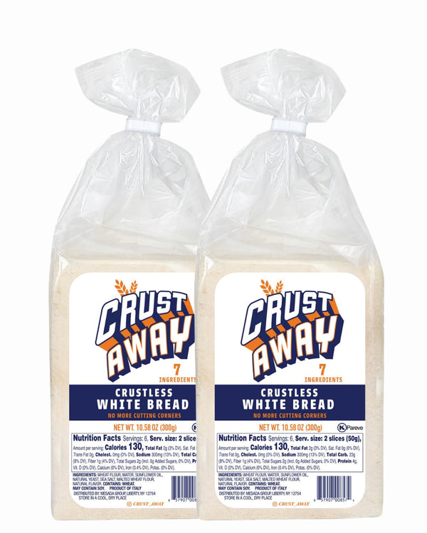 CRUST AWAY Crustless Bread, White Sandwich Bread, No Crusts, Ready for Lunch & Kids