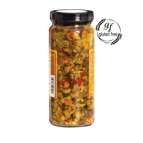 16oz. Enrico Formella Hot Muffuletta Salad - Gluten Free Italian Olive Mix - New Orleans Style Sicilian Sandwich