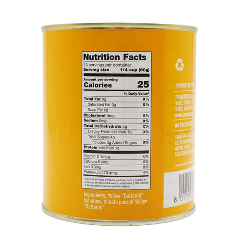 28.22 oz (800g), 100% Yellow Cherry Tomatoes in Puree, Pomodorini, Daterini Italian, Cosi Come