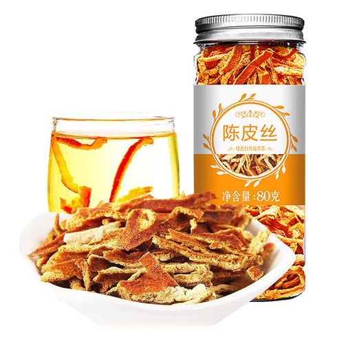 JTEDZI Dried Tangerine Peel Strip 80g/2.82oz, Dried Orange Peel Herbal Tea, Dried Mandarin