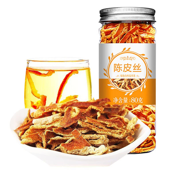 JTEDZI Dried Tangerine Peel Strip 80g/2.82oz, Dried Orange Peel Herbal Tea, Dried Mandarin
