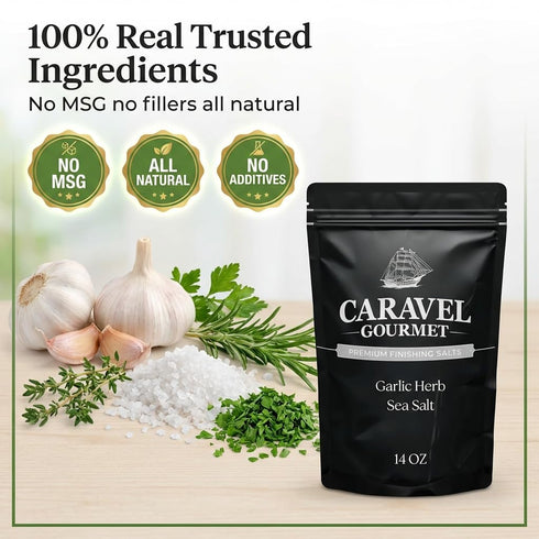 14 oz Garlic Medley Salt Seasoning for Cooking and Finishing Savory Garlic Salt Seasoning for Meats, Vegetables, Pasta